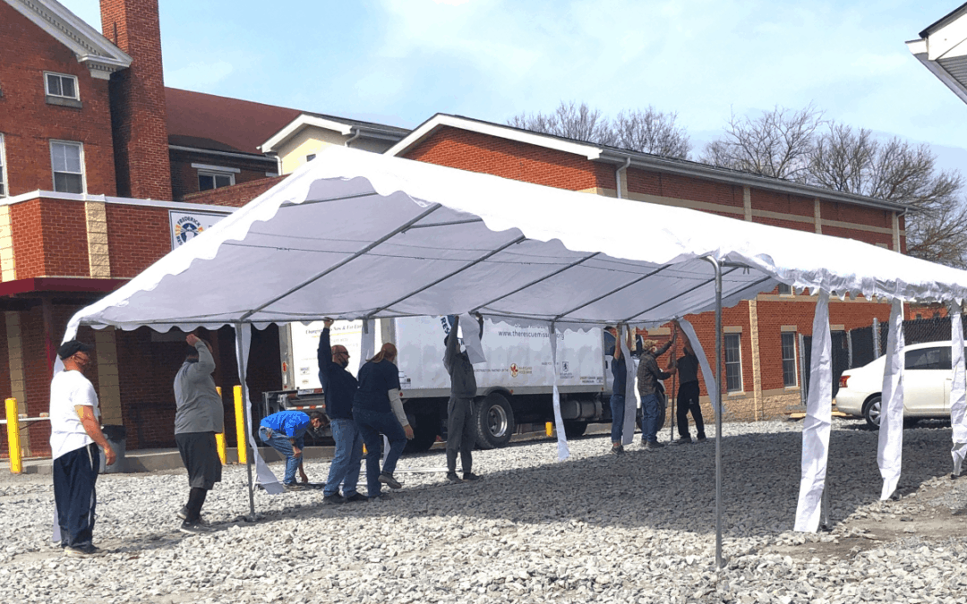 Frederick Rescue Mission Installs New Tent