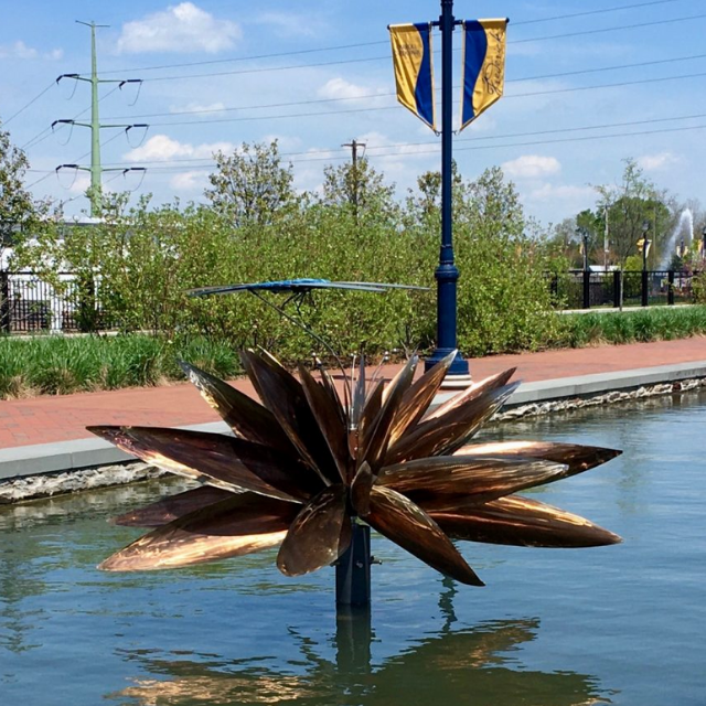 Water Lily Kinetic Art Portrait