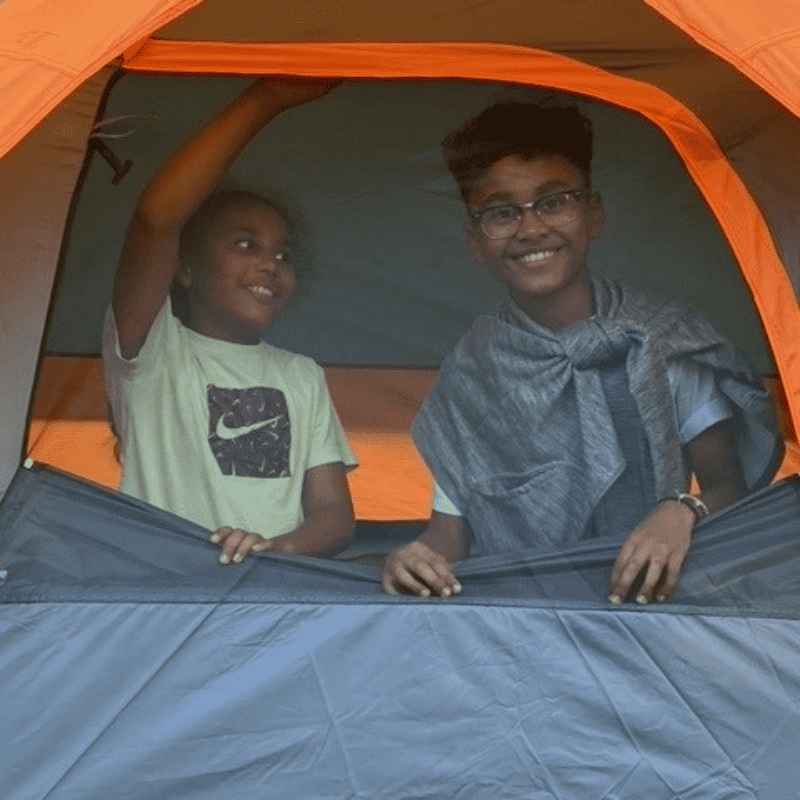 Youth in a tent Youth in a tent